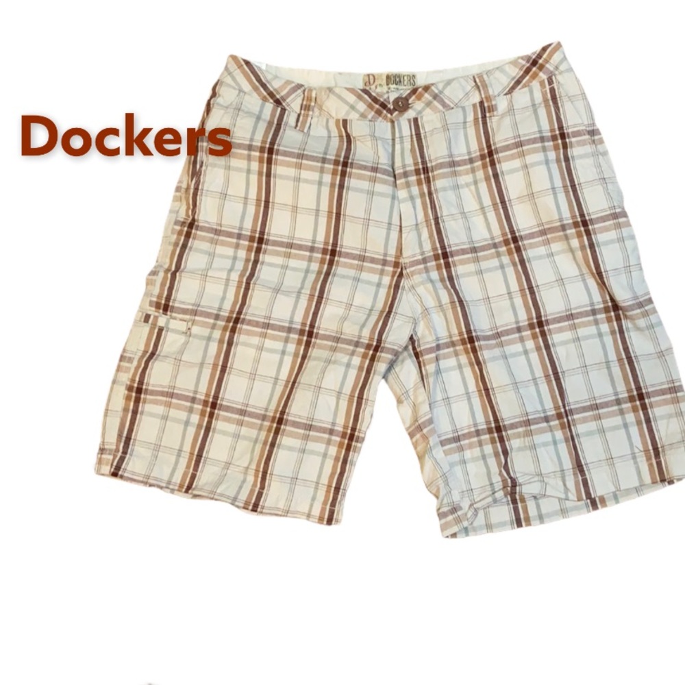 Dockers shorts plaid waist 34